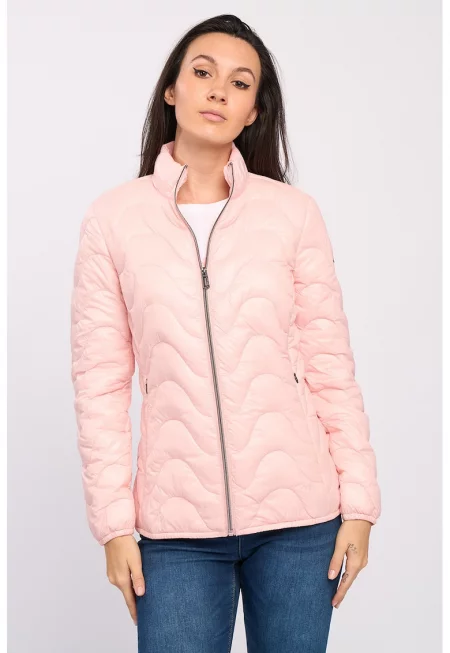 Яке със средновисока яка - Пастелнорозов