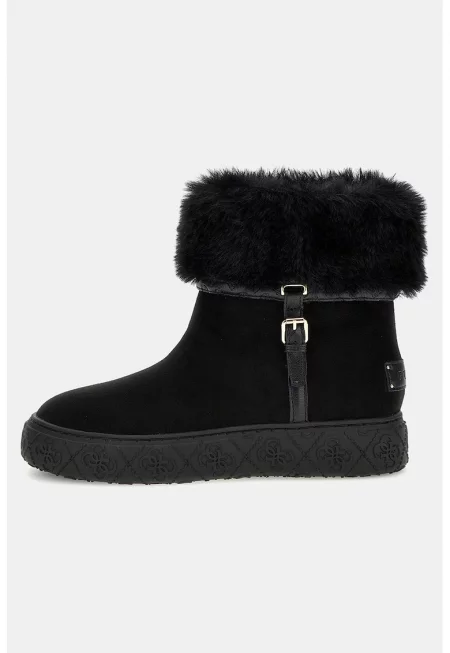 Боти Uncie от еко велур - Черен