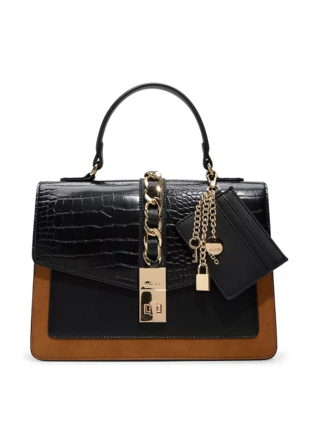 Чанта през рамо Caiillaa от еко кожа с капаче