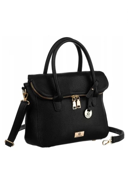 Чанта тоут -  черна - 19.5x30x10см - с едно отделение и пет допълнителни джоба - с две дръжки и дълга подвижна презрамка.