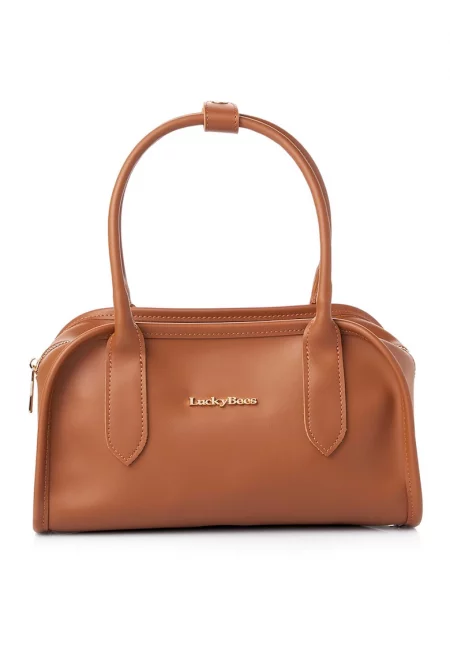 Чанта за рамо от еко кожа с метално лого