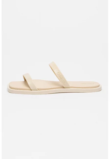 Чехли с релефно лого - Слонова кост