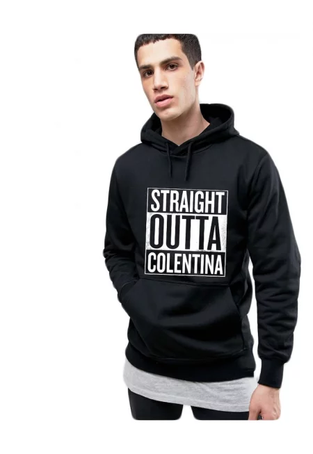 Черна мъжка качулка Straight Outta Colentina