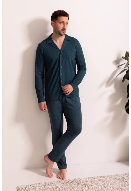 Дълга пижама Garet от модал и памук