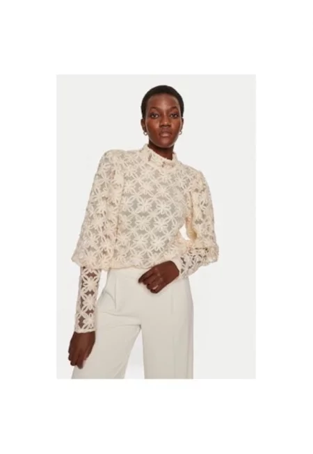 Дамска блуза -  304135262 - Полиестер - Бежов - Бежов