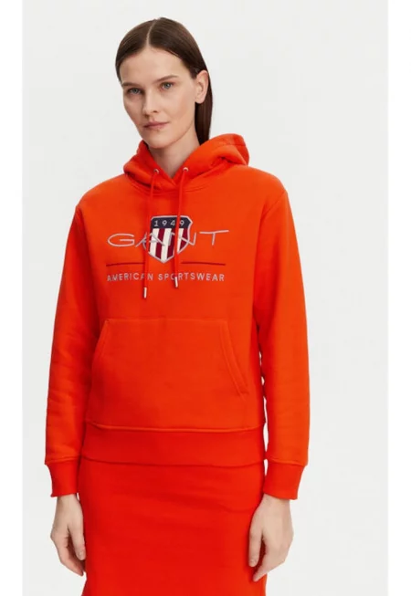 Дамска блуза -  305366986 - Памук/Полиестер - Оранжев - Оранжев