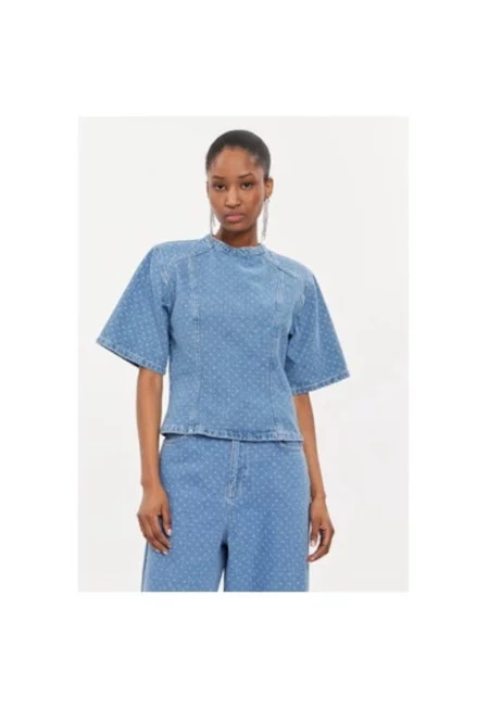 Дамска блуза - Изработка по поръчка - 303620042 - Памук - Син - Син