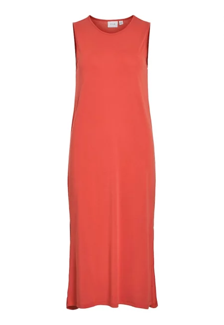 Дамска лятна рокля  14101675 - Модал/Полиестер - Червена - Червен