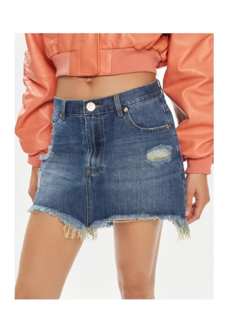 Дамска пола -  7415 - Памук/Полиестер - Син