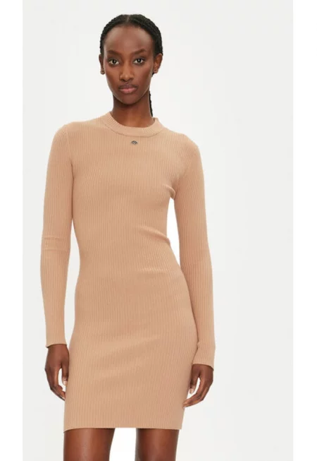 Дамска рокля -  304396779 - Вискоза/Полиестер - - Бежов