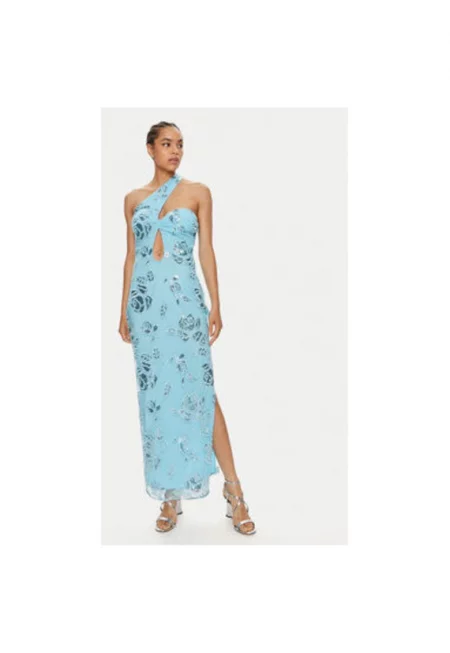 Дамска рокля -  304471353 - Рециклиран полиестер - Син