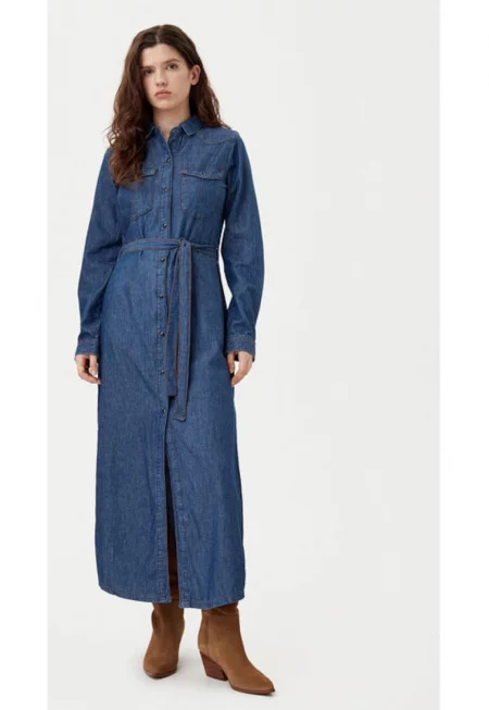 Дамска рокля -  304807848 - Памук - Син - Син