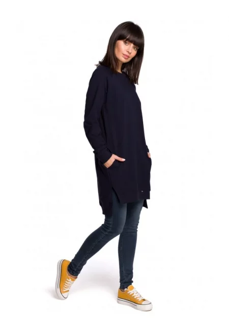 Дамска туника - Памук/Еластан - Кафява