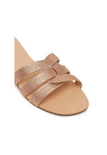 Дамски джапанки - 15340950 - Само - Текстил - Златист