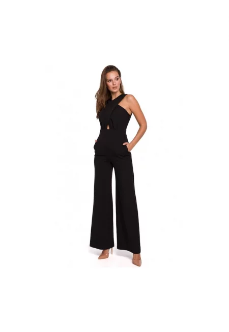 Дамски гащеризон -  Полиестер/Еластан - Черен