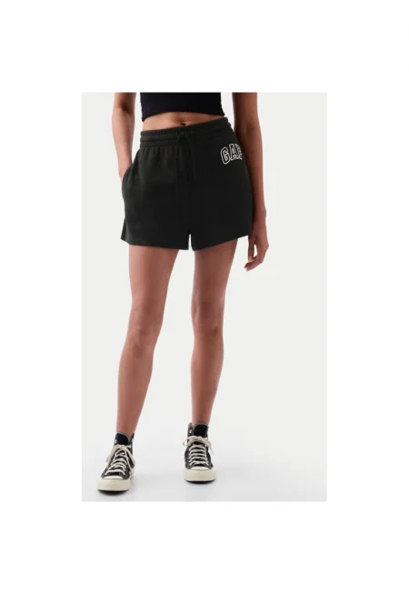 Дамски къси панталони -  304144516 - Памук/Полиестер - Черен