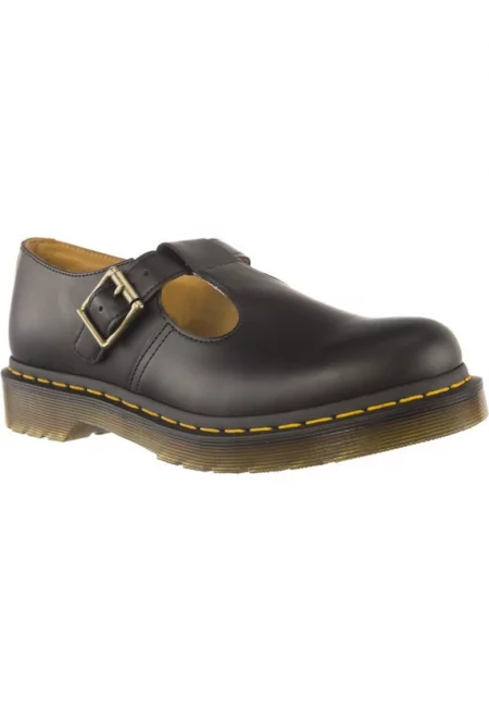 Дамски обувки -  Polley - естествена кожа - черни - гумена подметка