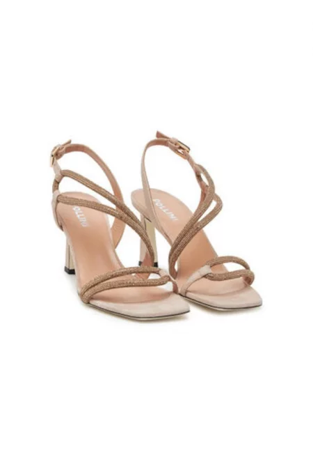 Дамски сандали - SA16037C0MTA0122 -  Естествена кожа - Бежов