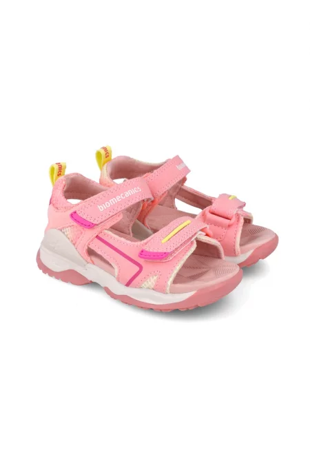 Детски кожени сандали -  252246 - коралови