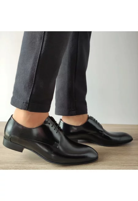 Елегантни мъжки обувки  8498-0017 Black Florantic - черни