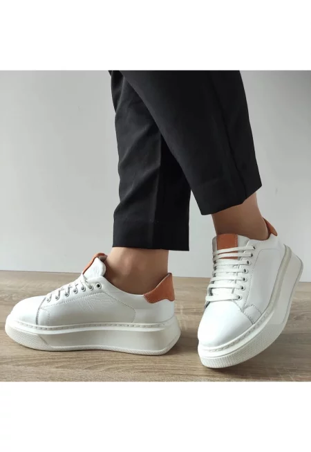 Ежедневни дамски обувки  3602-2 Бяло + Розово - Бяло + Розово