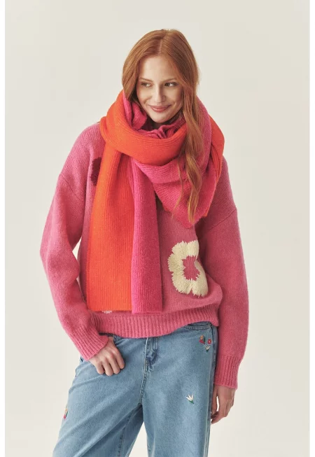 Флорален пуловер с вълна