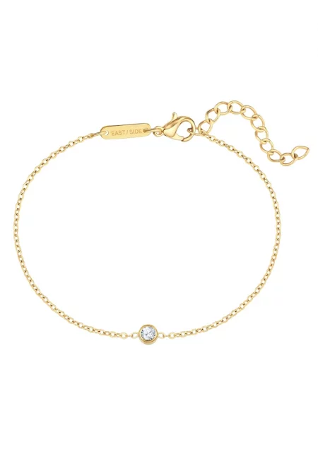 Гривна с 14К злато и циркони - Златист