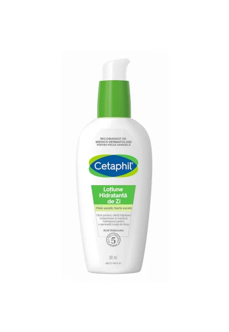 Хидратиращ дневен лосион  24-часова хидратация с хиалуронова киселина - Без аромат - Без парабени - 88 ml