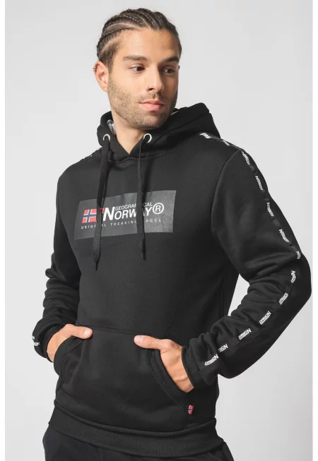 Худи Gathlete с джоб кенгуру - Черен