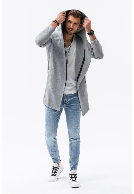 Худи Haga с цип - Сив