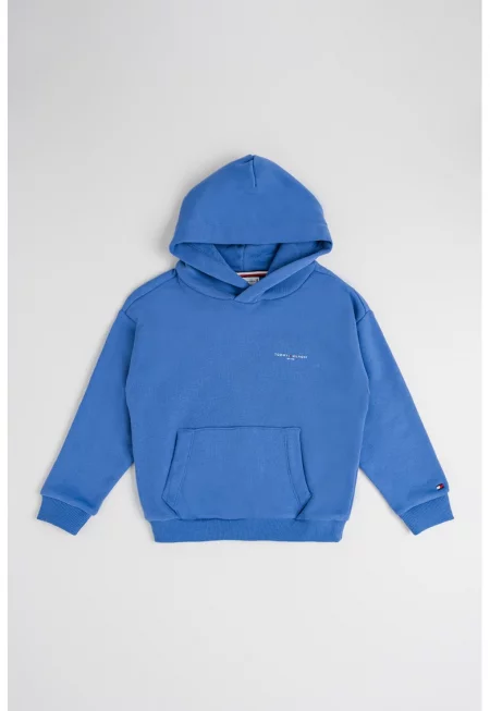 Худи с памук с джоб кенгуру - Лавандула