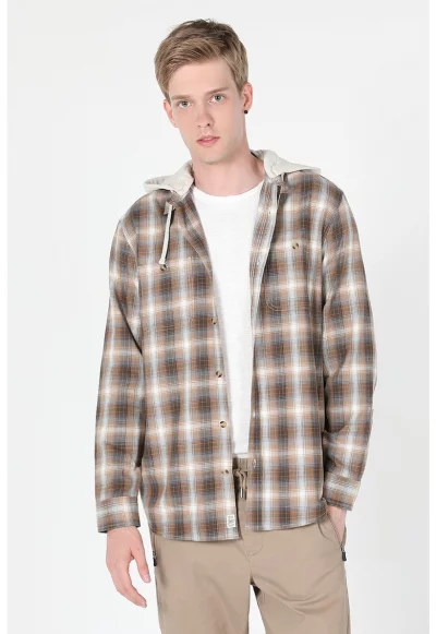 Карирано яке тип риза с отделяща се качулка