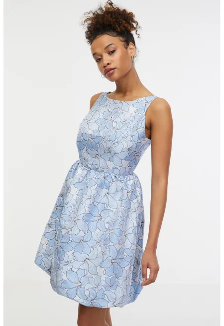 Къса флорална рокля