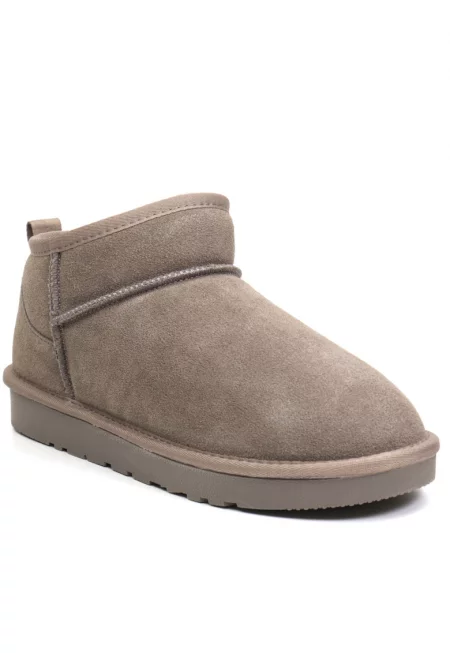 Къси дамски боти I1200 таупе велур