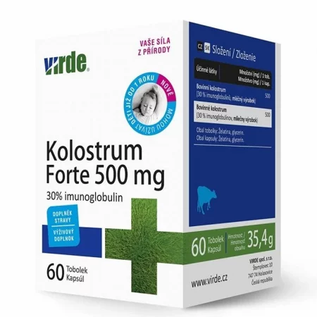 Kolostrum Forte Говежда коластра – Силен имунитет, 500 mg, 60 капсули