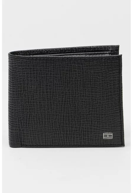 Кожен портфейл Flag с прегъване - Черен