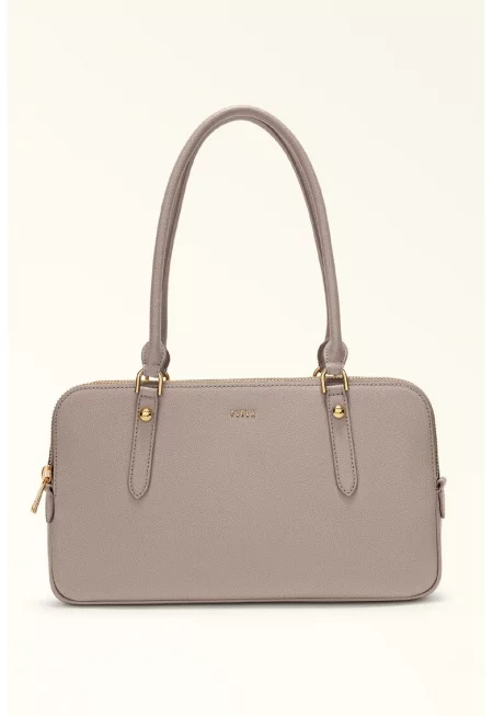 Кожена чанта Boston - Светло кафяво