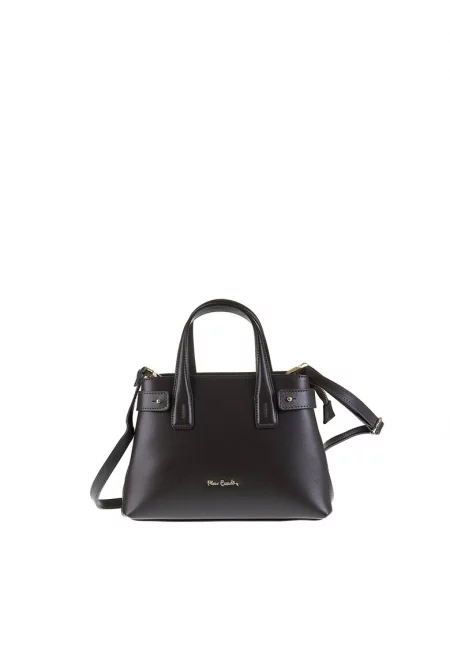 Кожена чанта с отделяща се презрамка - Тъмнокафяв