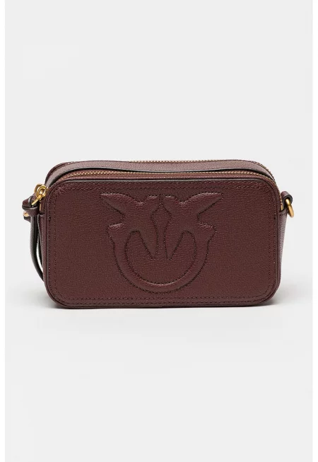 Кожена чанта за рамо с 2 отделения