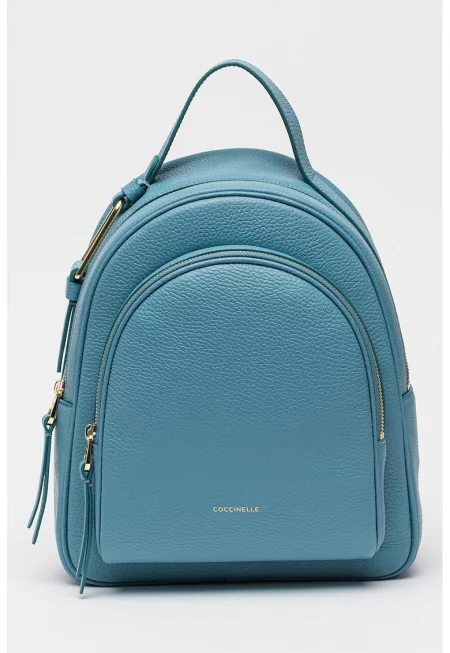 Кожена раница Malory - Светлосин