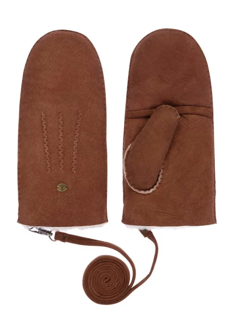Кожени ръкавици Tawny с вълнена вата
