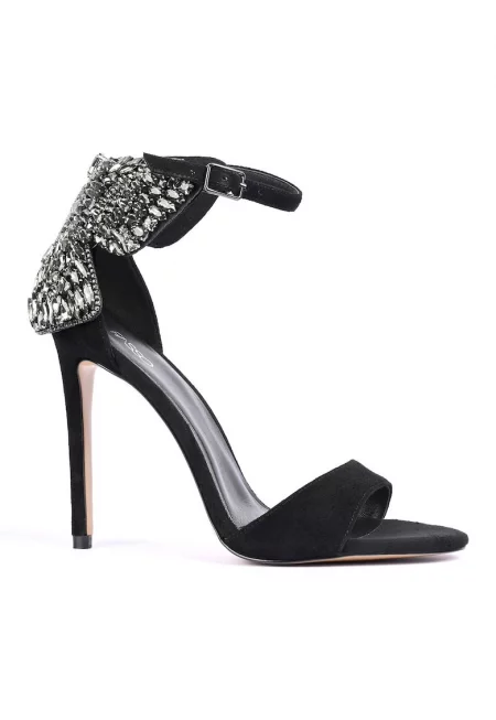 Lakenya Suede Sandals With Butterfly Detail