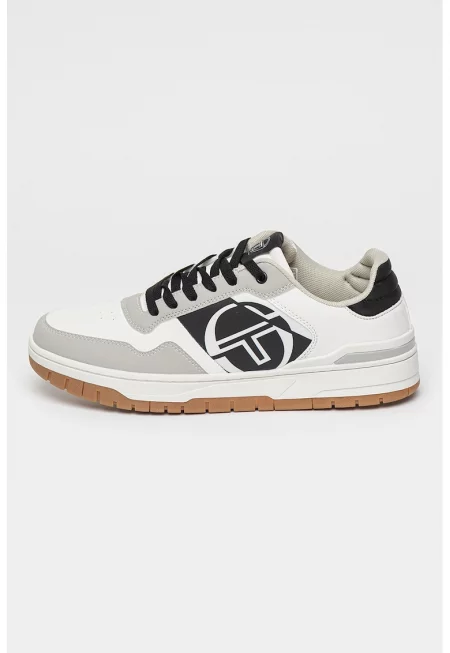 Маратонки с цветен блок - Черен/Светло сив/Бял