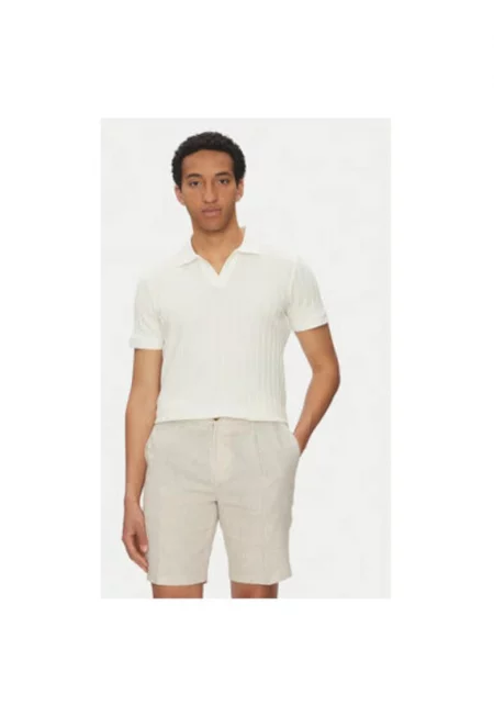 Мъжка поло тениска  10019269 30045547 - Памук - Екрю - Екрю