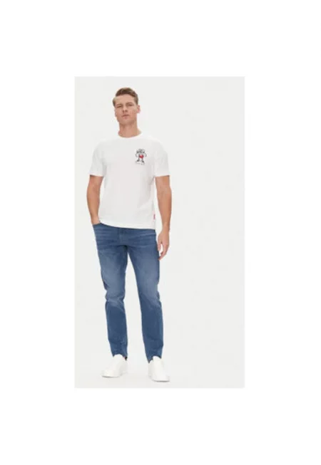 Мъжка тениска  10019370 30045691 - Органичен памук - Бяла - Бял