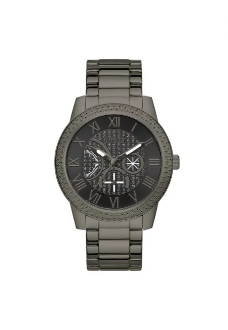 Мъжки часовник  46 мм - стоманен корпус - стоманена каишка - водоустойчив на 3 ATM