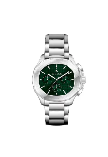 Мъжки часовник  WWG209404 - метална каишка - зелен циферблат - 44 мм - водоустойчив 5 ATM