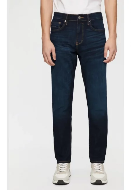 Мъжки дънки Nelio - средна талия - прилепнали - тънки крачоли - тъмно синьо