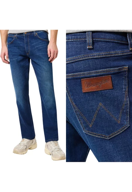 Мъжки дънки Wrangler  803 - Права кройка - Тъмносини - W48 L34