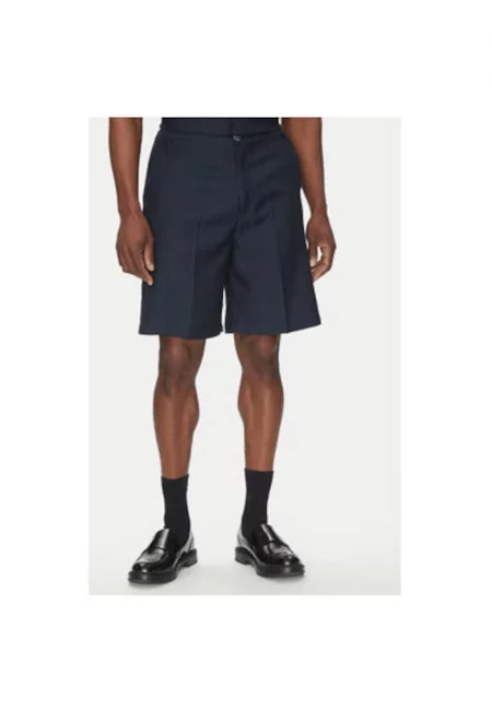 Мъжки къси панталони -  305348098 - Вискоза/Памук - Син